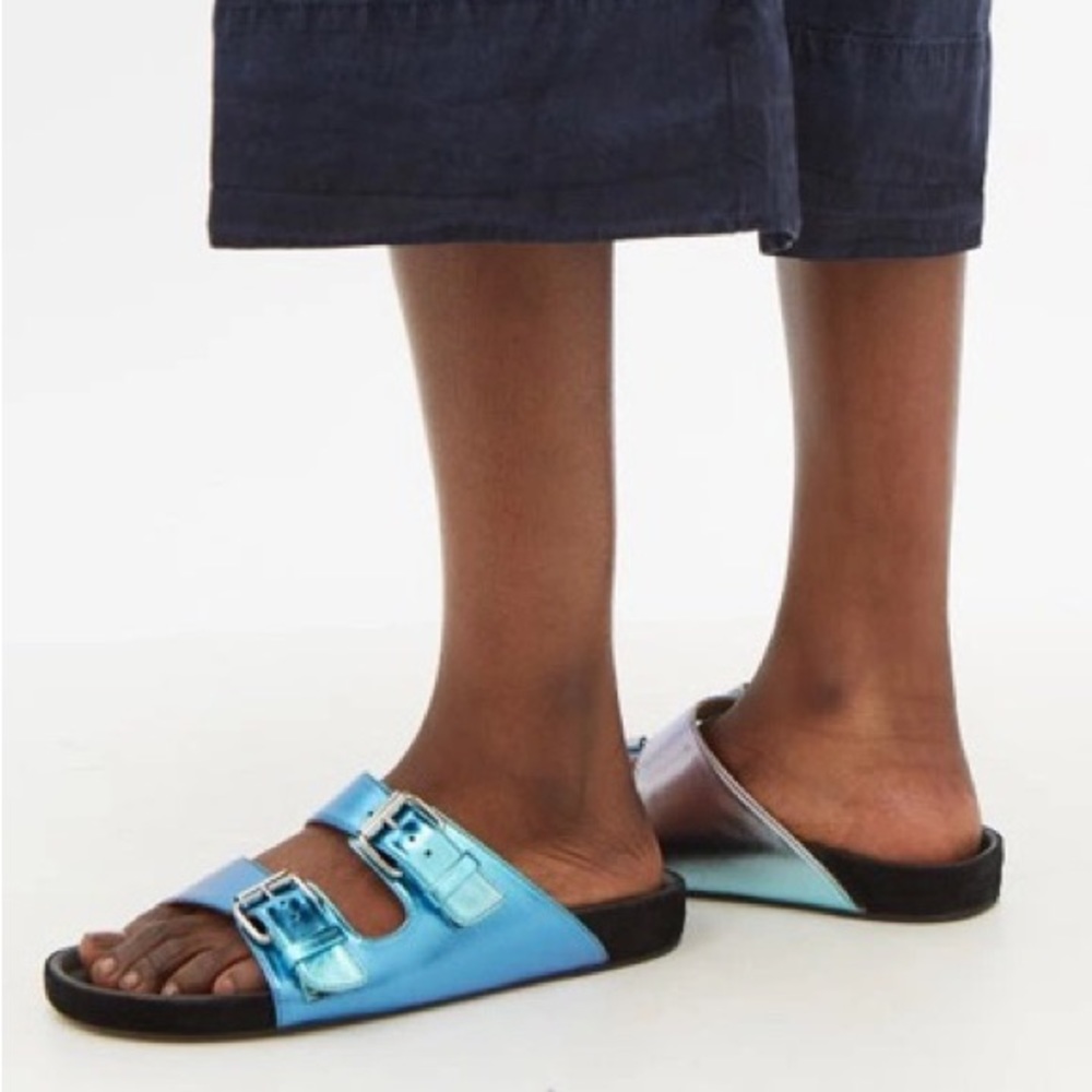 ISABEL MARANT
Lennyo Metallic Leather Sandals